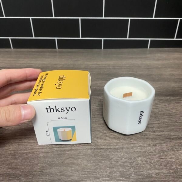Thksyo Massage Candle - Massage Oil Candle with Pour Spout, 8.1 oz Natural Skin Care Products - Massage Lotion Candle for Self Care at Home Sweet Home